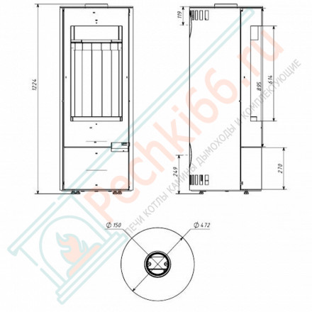 Печь-камин Селигер 6 (Мета-Бел)