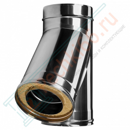 Тройник 45° с изол (НЕРЖ-321/0,8-НЕРЖ-439/0,5) d-120/200 (Дымок-Lux)