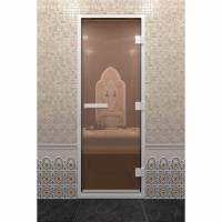 Стеклянная дверь DoorWood Хамам Бронза 2100х700 (по коробке)