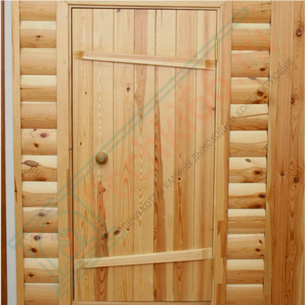 Входная деревянная дверь для бани 1900x800x40 сосна (Россия)