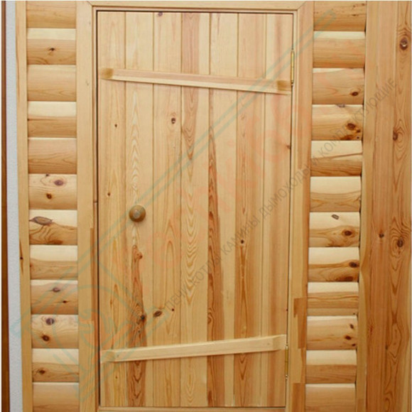Входная деревянная дверь для бани 1900x800x40 сосна (Россия) в Самаре