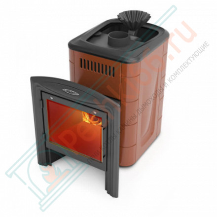 Печь для бани Гейзер Мини 2016 Inox Витра ЗК терракота (T.M.F) до 12 м3