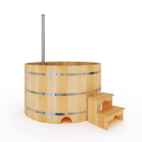 Японская баня Фурако круглая с внутренней печкой 200х200х120 (НКЗ)