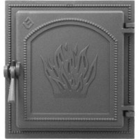 Дверца печная чугунная 271, антрацит (Везувий)