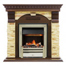 Электрокаминокомплект Dublin угловой - Темный дуб / Сланец с очагом Cavendish