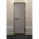 Дверь для хамама в бронзовом профиле, сатин 210x90 (DoorWood) Дверь для хамама в бронзовом профиле, сатин 210x90 (DoorWood)