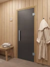 Стеклянная дверь для сауны и бани "Фаворит графит матовый" 1900х700 по коробке (DoorWood) Стеклянная дверь для сауны и бани "Фаворит графит матовый" 1900х700 по коробке (DoorWood)