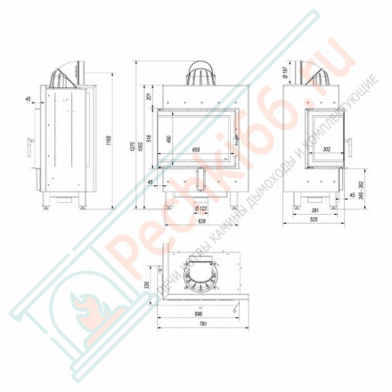 Стальная топка LUCY/12/L/BS (Kratki)
