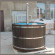 Японская баня Фурако круглая с пластиковой вставкой с внутренней печкой 150х150х120 (НКЗ) в Самаре