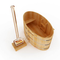 Японская баня Фурако овальная с внешней печкой 120х160х120 (НКЗ)