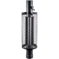 Дымоход - конвектор с сеткой, D115мм, L1м, (Чёрный) (Feringer)