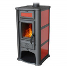 Печь-камин Lederata красная (Tim Sistem)