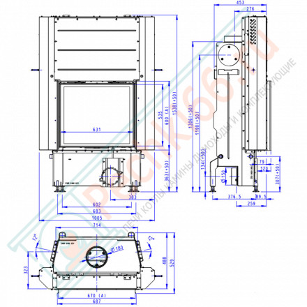 Каминная топка IMPRESSION 2G L 67.60.01 (Romotop)