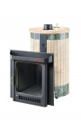 Дровяная банная печь ОПТИМА "Окаменевшее дерево перенесённый рисунок + Жадеит" (Ферингер)