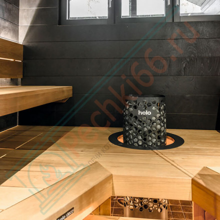 Печь для бани и сауны Himalaya 105 (пульт Elite в комплекте; 10,5 кВт; черный цвет; 100 кг камней)