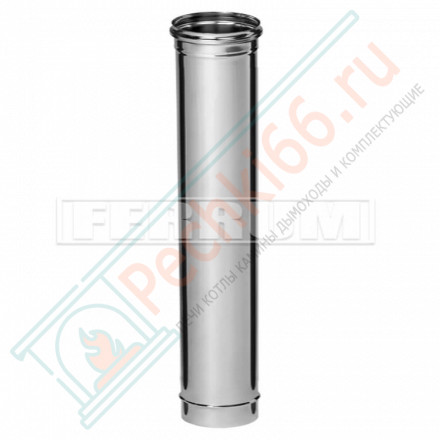 Дымоход L=1м (НЕРЖ-430/0,8) d-150 (Ferrum HF)