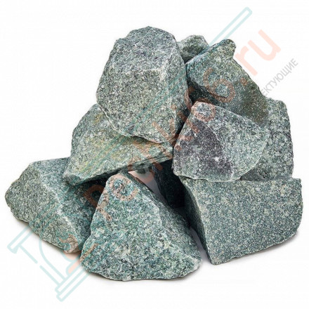 Камень для бани Жадеит колотый крупный, м/р Хакасия (коробка), 10 кг (Хакасинтерсервис)