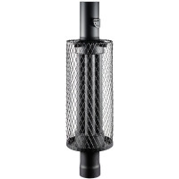 Дымоход - экономайзер с сеткой, D115мм, L1м, Чёрный (Feringer)