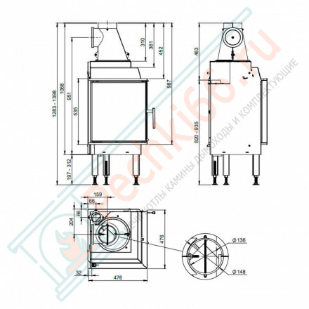 Каминная топка N-36A Exclusive (Nordpies)