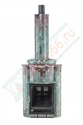 Дровяная банная печь Ферингер Малютка ПФ "Змеевик + Россо Леванте" до 18 м³