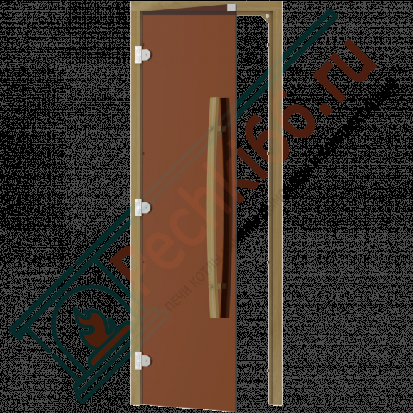Дверь стеклянная для бани и сауны, бронза, коробка кедр 1900х700 (Sawo) 741-3SGD в Самаре