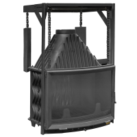 Чугунная топка Панорама 800П, подъемный механизм (Мета) 14 кВт