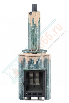 Дровяная банная печь Ферингер Малютка ПФ "Змеевик + Окаменевшее дерево" до 18 м³