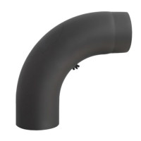 Колено 90° черное, бесшовное, с ревизией d-130 (Darco)