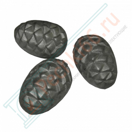 Камень чугунный для бани "Кедровая шишка" (Ø68х98мм), 5 шт, 7,2 кг