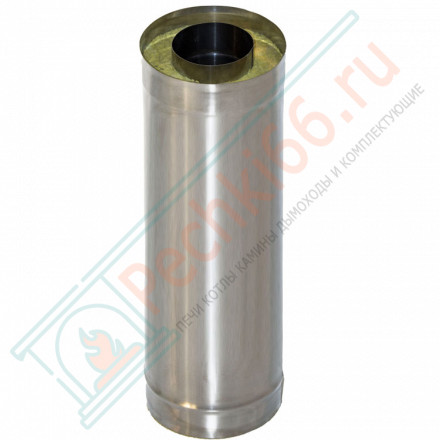 Сэндвич труба для дымохода L=1.0 м (НЕРЖ-439/0,5-ОЦИНК/0,5) d-80/160 (УМК)