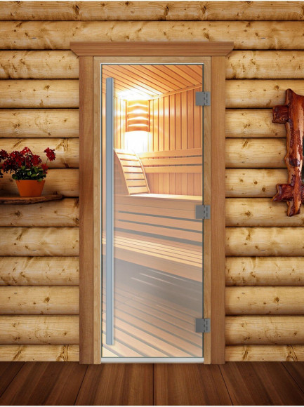 Дверь для бани и сауны Престиж прозрачная, 200х70 по коробке (DoorWood) в Самаре