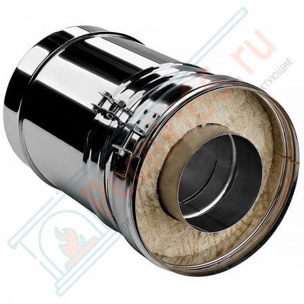 Труба V50R телескопическая с изол L=260-380 (AISI-310S/0,8-AISI-304/0,5) d-115/215 (Вулкан-Cerablanket)