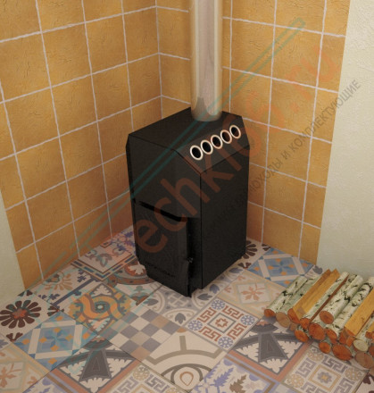 Отопительная печь ТОП-модель 200, со стальной дверцей (Теплодар) до 200 м3