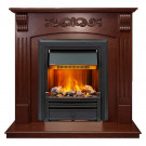 Электрический каминокомплект Sorrento угловой - Орех с очагом Danville Antique Brass FB2 Электрический каминокомплект Sorrento угловой - Орех с очагом Danville Antique Brass FB2