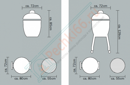 Гриль из керамики Le Chef Pro-Serie 1.0 Black (Monolith)