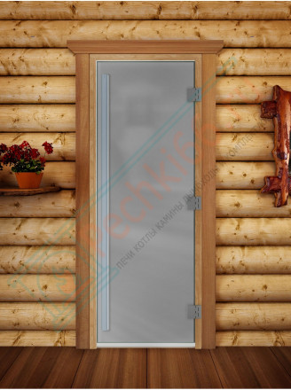 Дверь для бани и сауны Престиж сатин, 2100х800 по коробке (DoorWood)
