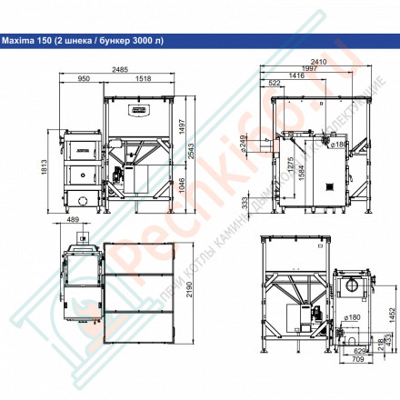 Котел универсальный Maxima 150 (Zota) 150 кВт