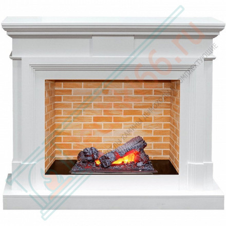 Каминокомплект электрический Coventry - Белый / Кирпич с очагом Cassette 600 NH (Dimplex)