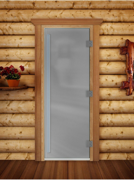 Дверь для бани и сауны Престиж сатин, 200х80 по коробке (DoorWood) в Самаре