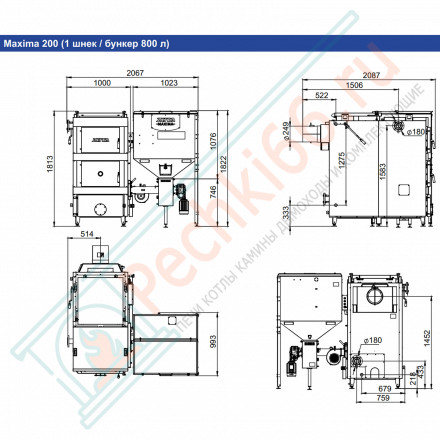 Котел универсальный Maxima 200 (Zota) 200 кВт