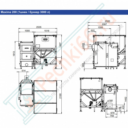 Котел универсальный Maxima 200 (Zota) 200 кВт