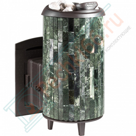 Печь для бани Атмосфера XL+, усиленная каменка, ламели "Змеевик" (ProMetall)