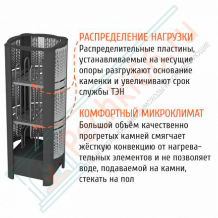 Электрокаменка GeoS RAIN-Soft 9 (Костёр) до 14 м3