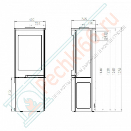 Печь-камин DUO 2 (Nordpeis)