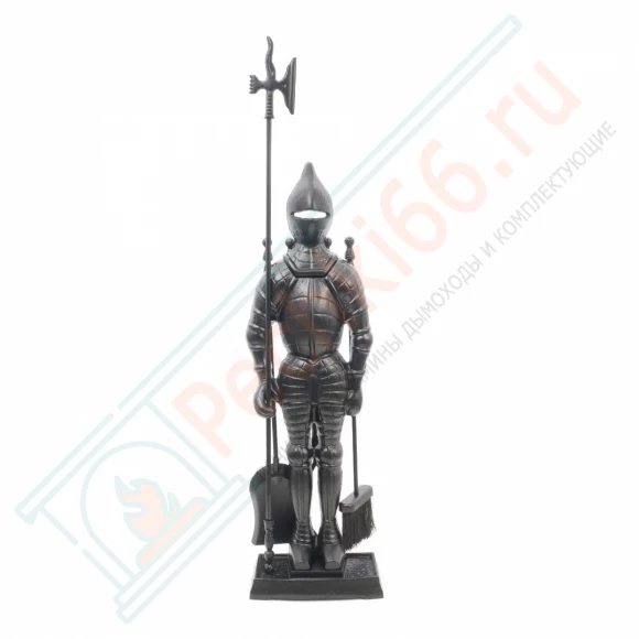 Набор каминный D98051BK Рыцарь большой (4 предмета, 110 см, черный), на подставке в Самаре