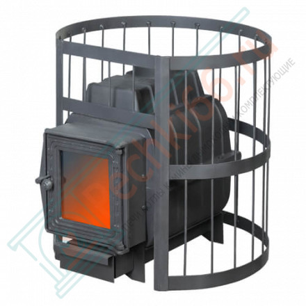 Чугунная печь для бани ПароВар 18 сетка-прут К201, б/в (FireWay) до 18 м3