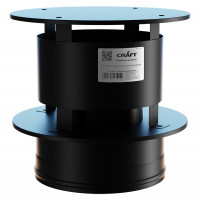 Оголовок с ветрозащитой (AISI-316L/0,8-430/ЭМАЛЬ) d-200/250 (Craft-HF-25BP)