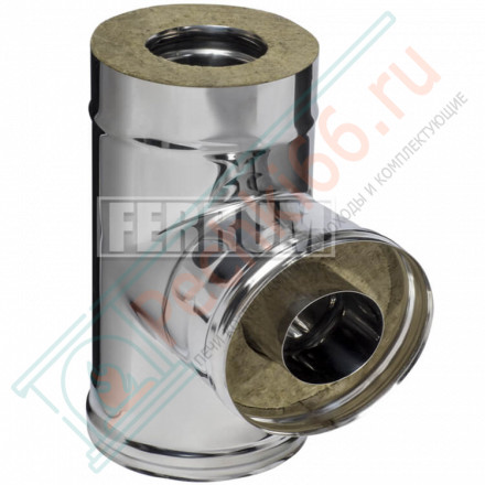 Сэндвич тройник 90° (НЕРЖ-430/0,8-ОЦИНК/0,5) d-115/200 (Ferrum HF-Z)