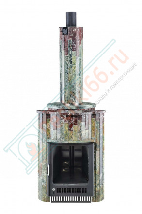 Дровяная банная печь Макси ПФ "Жадеит + Россо Леванте"(Ферингер)
