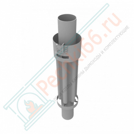 Дымоход - конвектор Змеевик + Россо Леванте, d-115, L=1000 мм (Feringer)